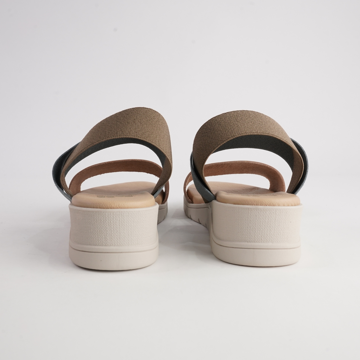 Hania Taupe Leather Sandals - NU BY NEO | Shouz