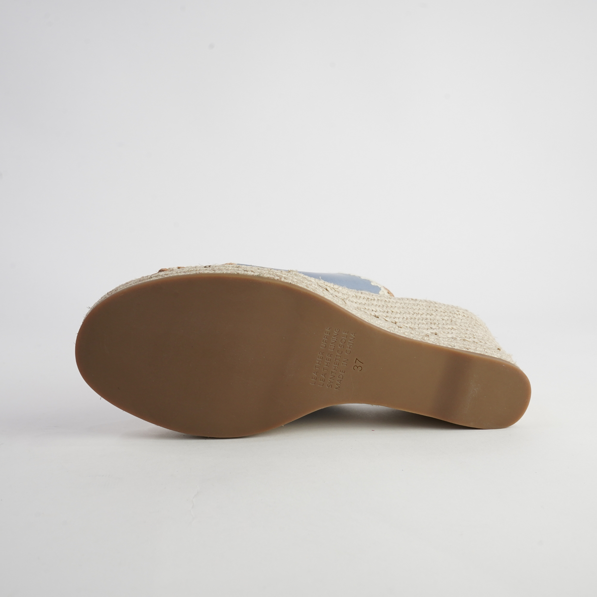 Poppsy Denim Multi Leather Espadrille Wedges - DJANGO AND JULIETTE | Shouz
