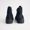 Gertie Dark Blue Suede Leather Ankle Boots