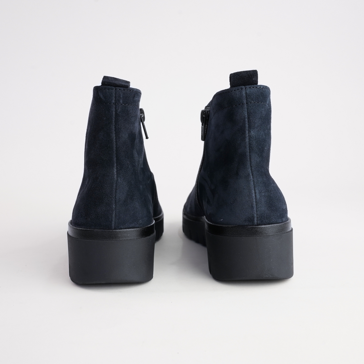 Gertie Dark Blue Suede Leather Ankle Boots