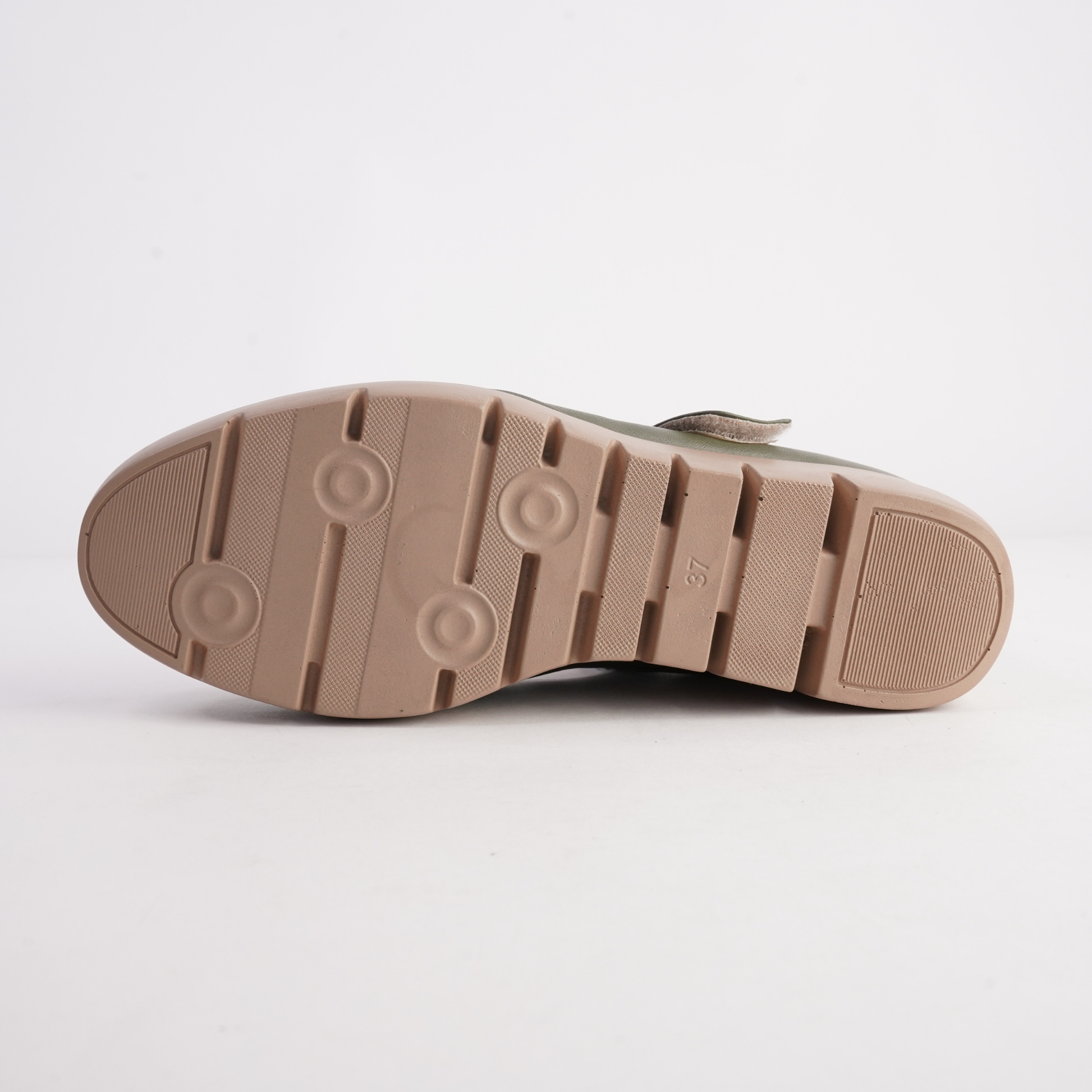 Solo Dark Olive Leather Flats - SALA | Shouz