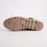 Solo Dark Olive Leather Flats - SALA | Shouz
