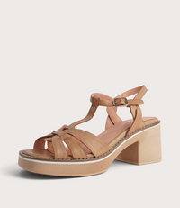 Jerseys Tan Leather Heels