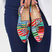 Sommer Black Patent Stripe Loafers, TOP END - Shouz