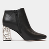 Porpoise Black Leather Ankle Boots