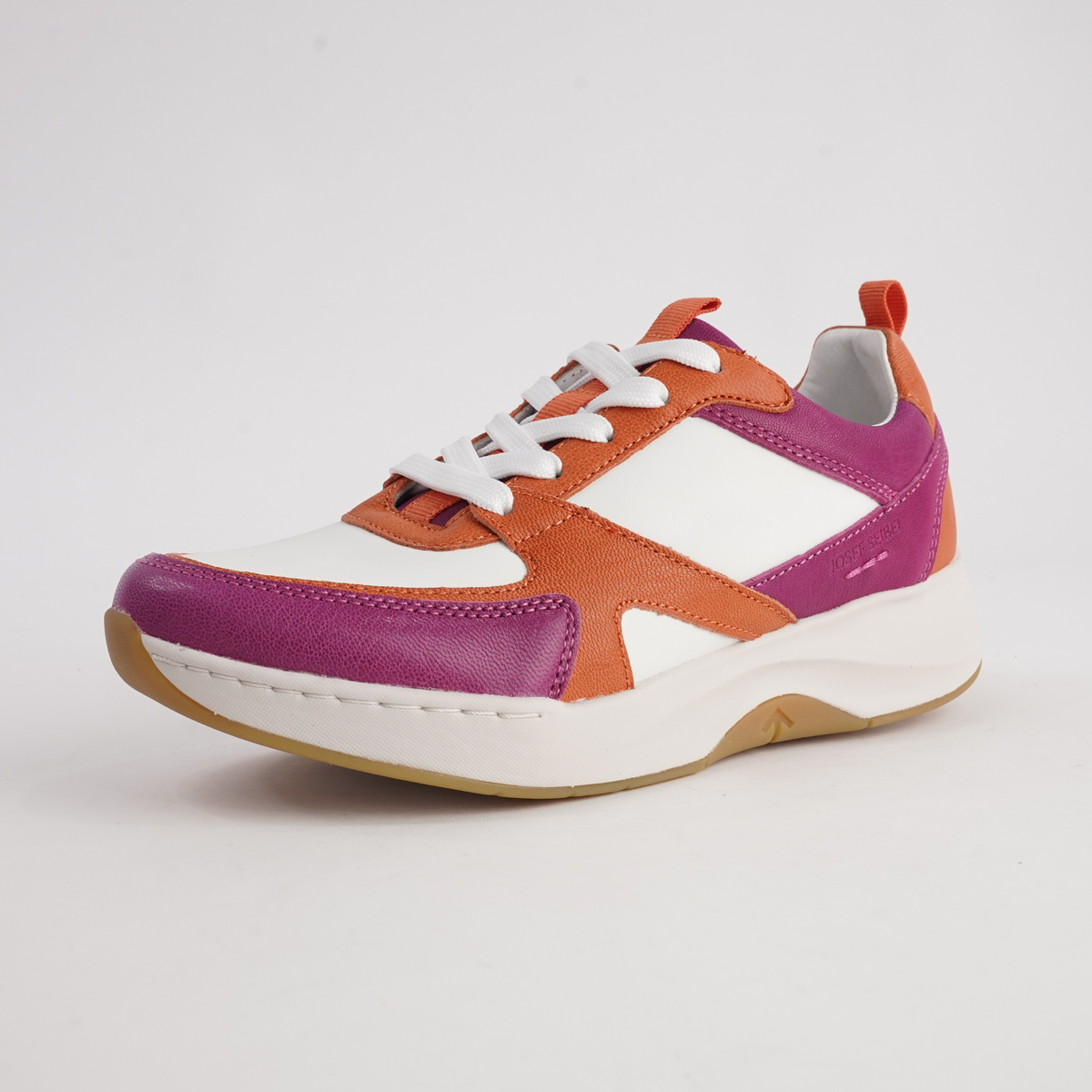 Elli 09 Magenta Multi Leather Sneakers - JOSEF SEIBEL | Shouz