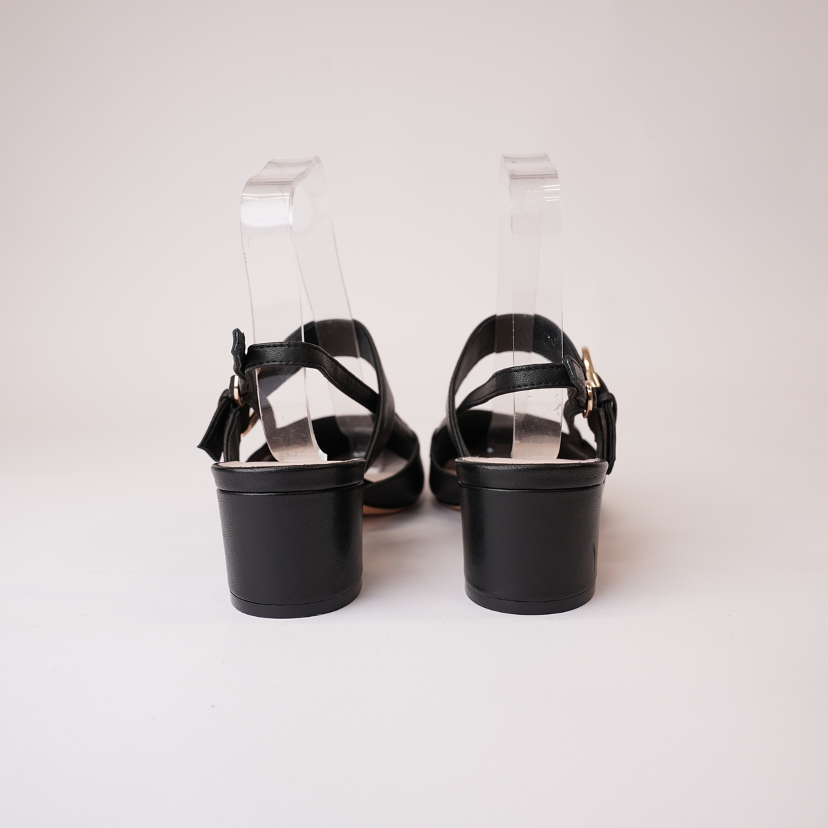 Asten Black Leather Heels - TOP END | Shouz