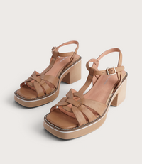 Jerseys Tan Leather Heels