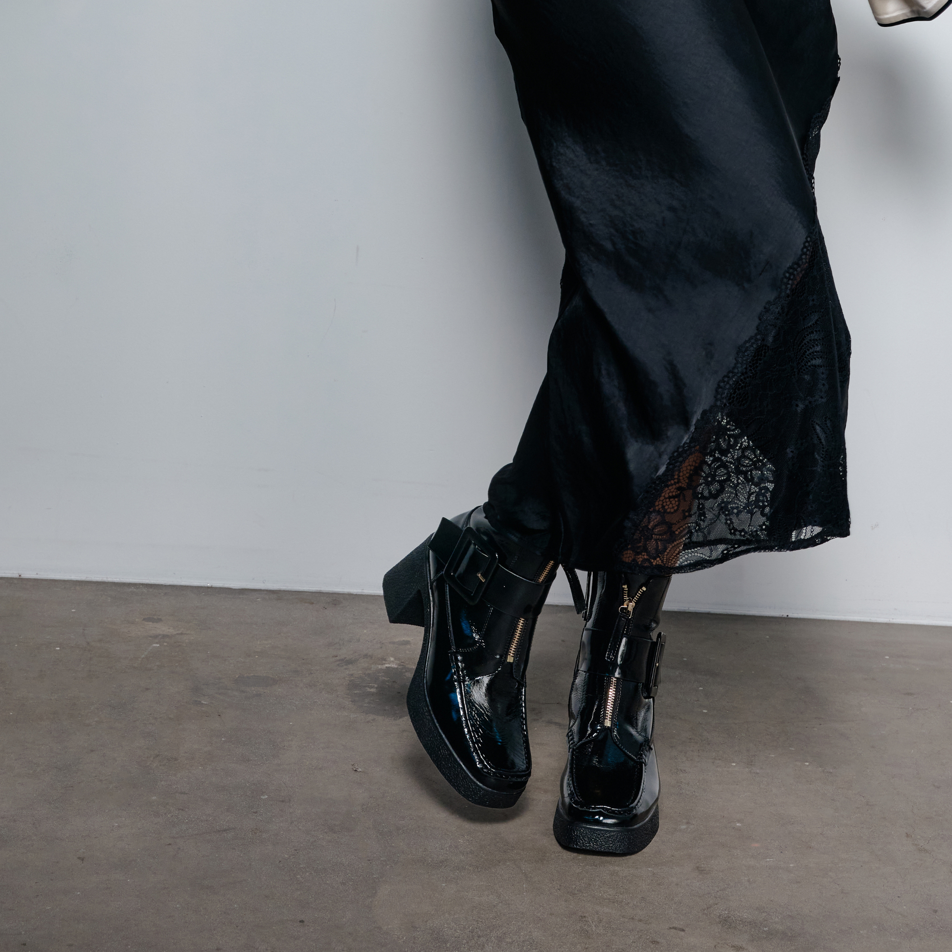 Boondoggle Black Patent Boots