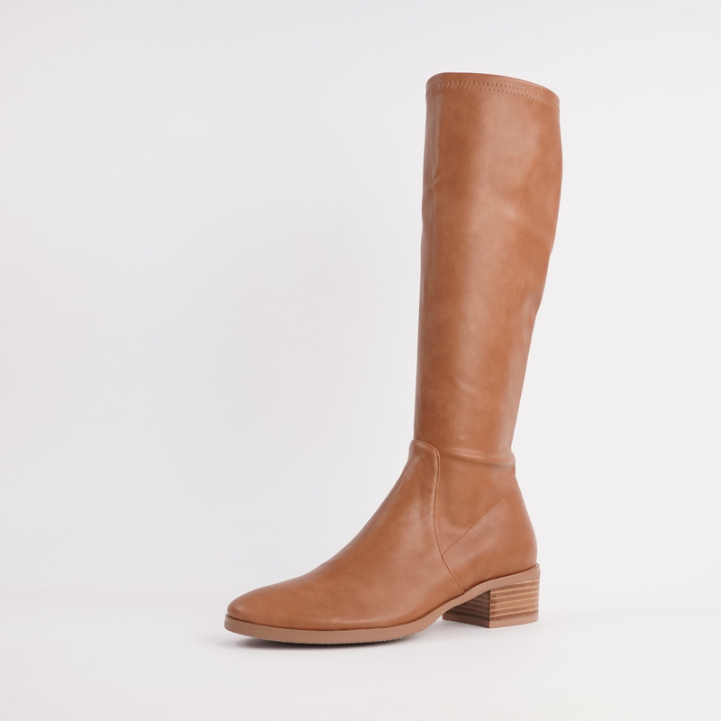 Timothie Tan Smooth Knee High Boots