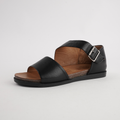 Luna Black Leather Sandals