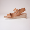 Isling Dark Tan Leather Sandals