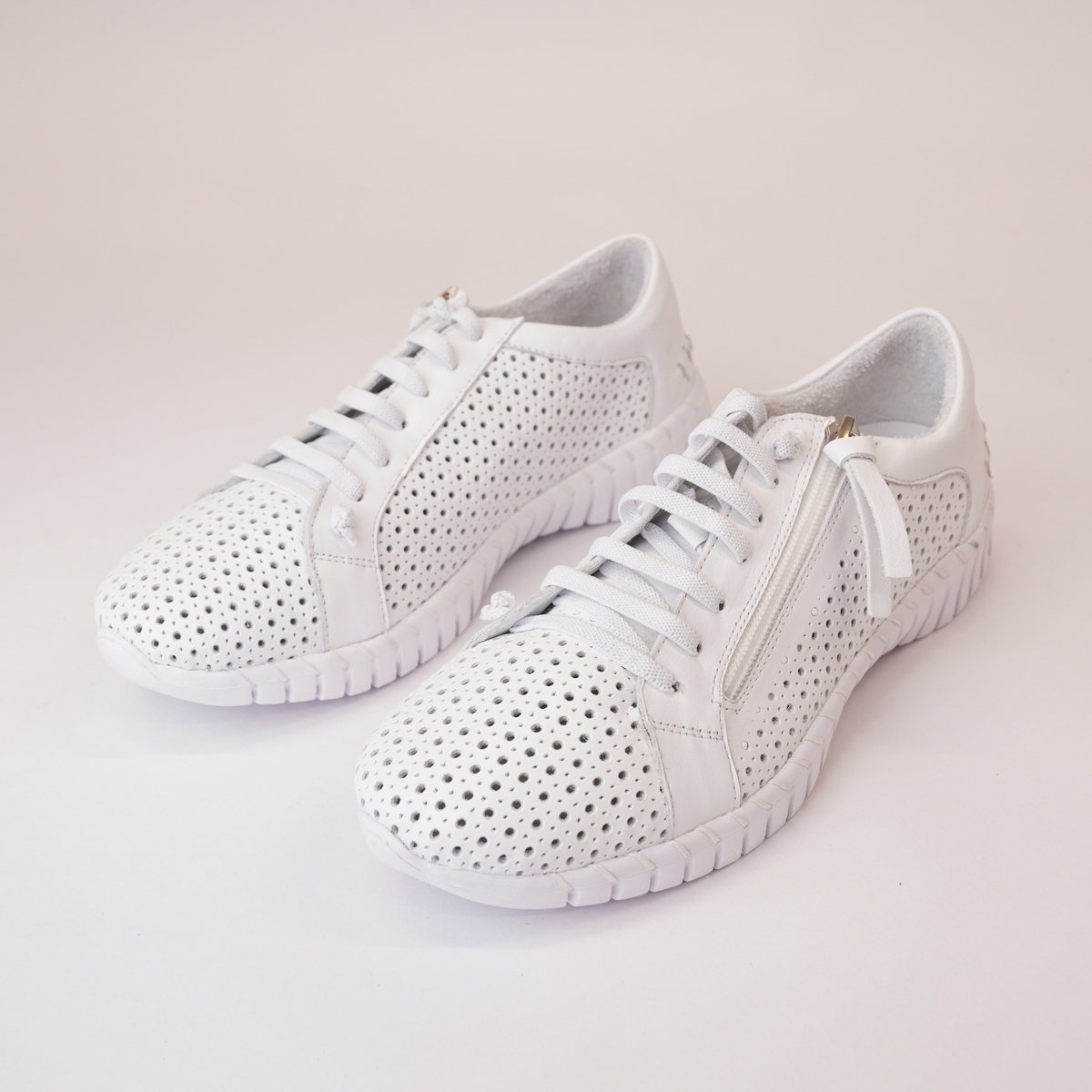 Billy White Leather Sneakers