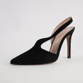 Serena Black Suede Heels