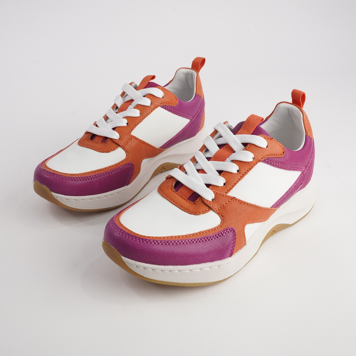 Elli 09 Magenta Multi Leather Sneakers - JOSEF SEIBEL | Shouz