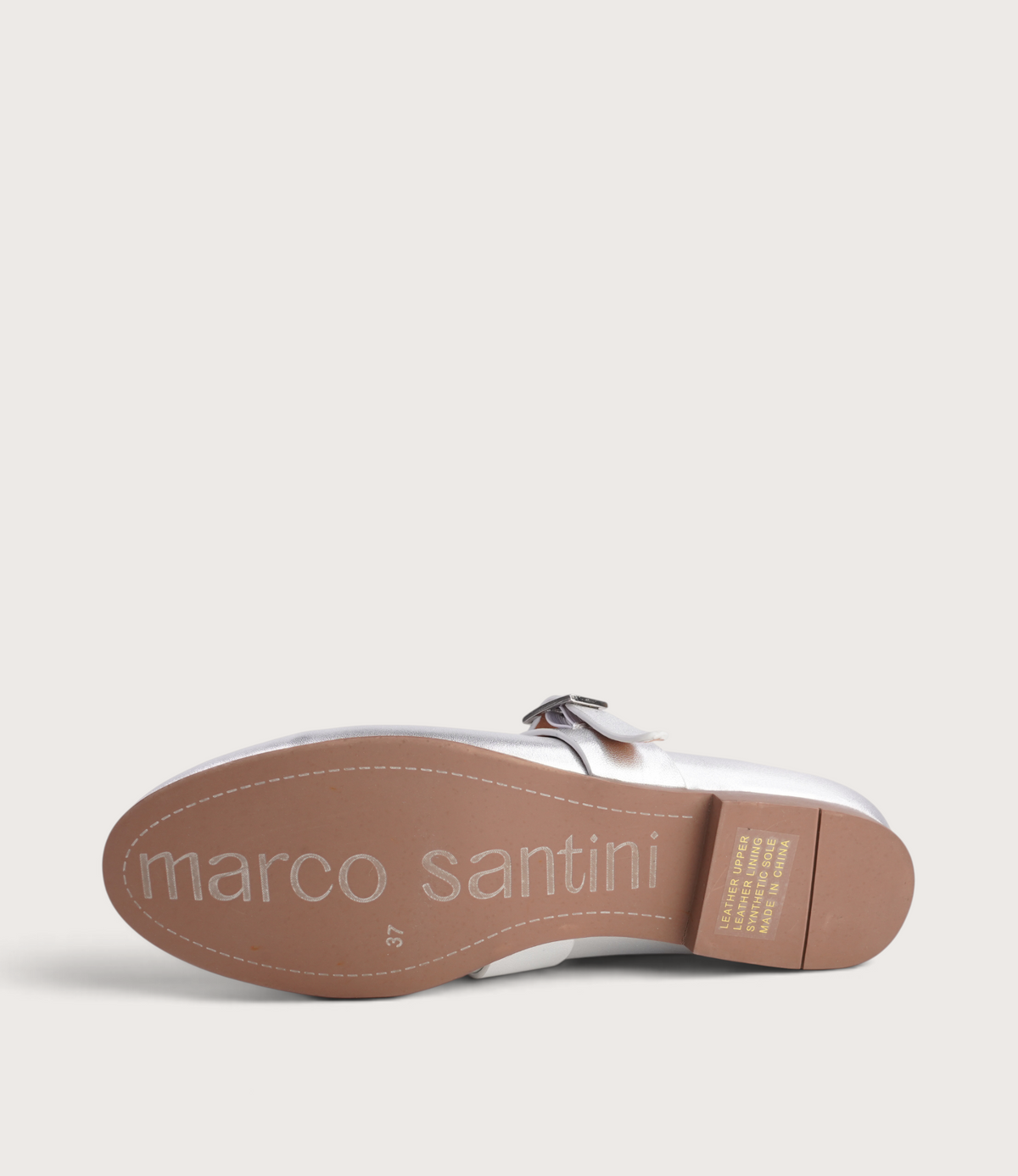 Picton Silver Leather Ballet Flats