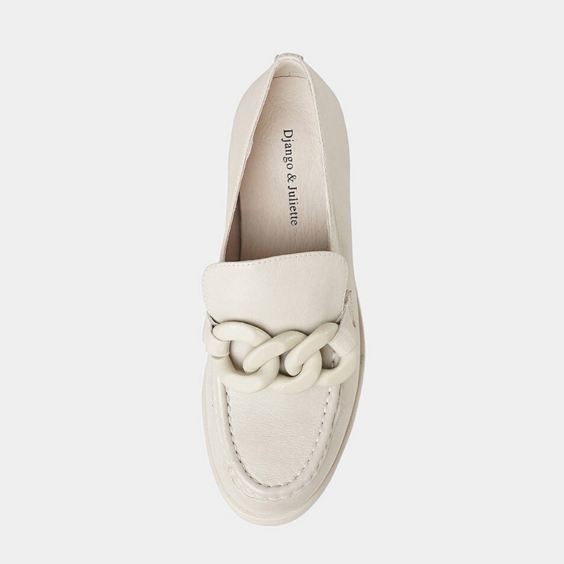 Hanini Almond Leather Loafers