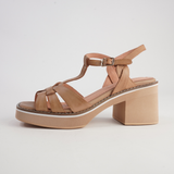 Pre-Order Jerseys Tan Leather Heels - DJANGO AND JULIETTE | Shouz