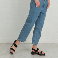 Vera Black Suede Sandals