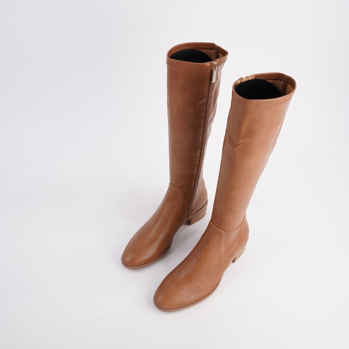 Timothie Tan Smooth Knee High Boots - DJANGO AND JULIETTE | Shouz