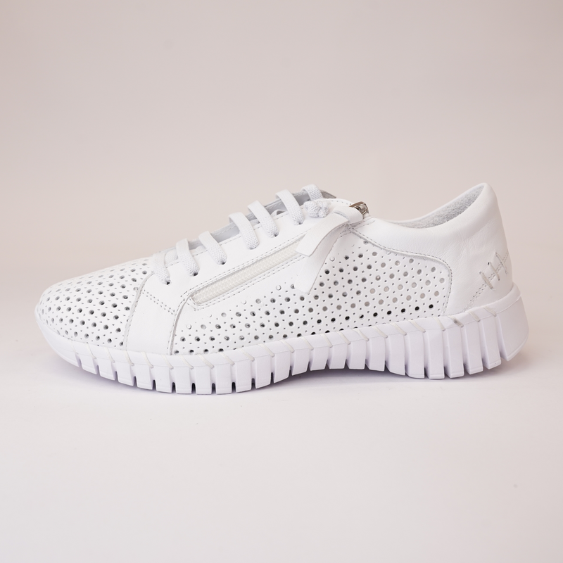 Billy White Leather Sneakers