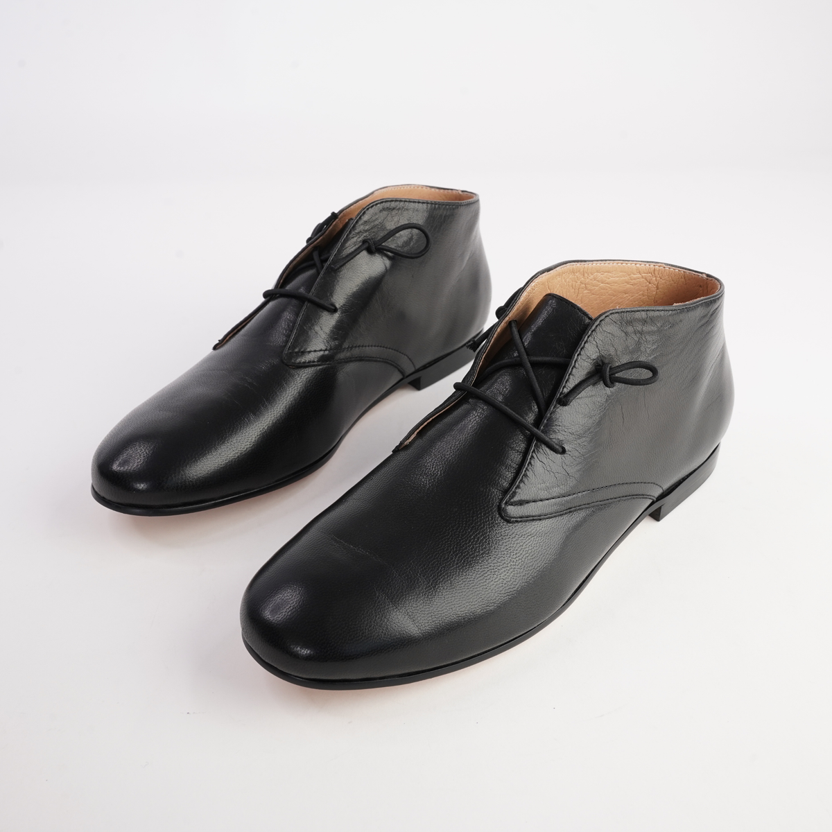 Ujala Black Polish Leather Flats - DJANGO AND JULIETTE | Shouz