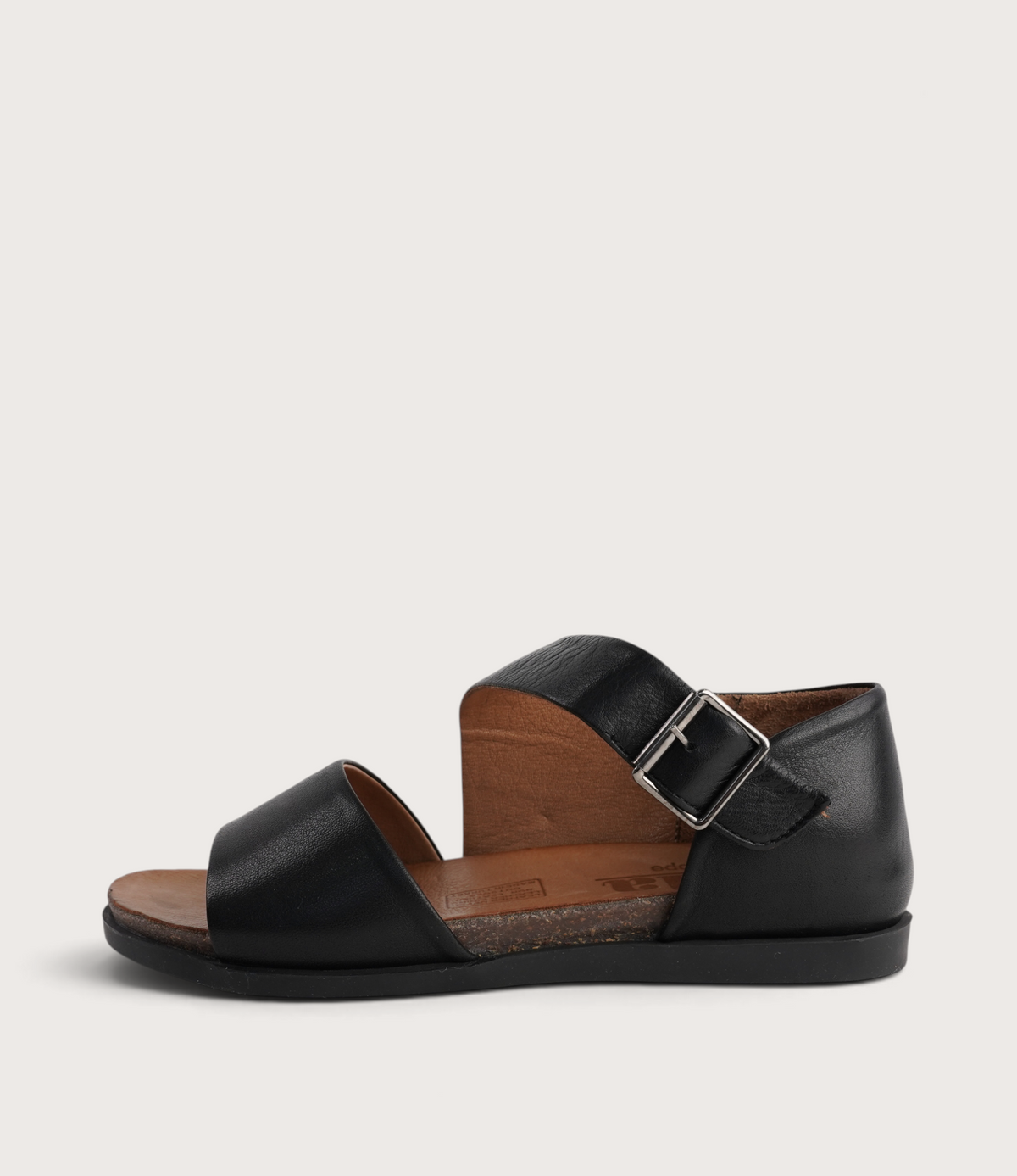 Luna Black Leather Sandals