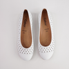 Skylar White Leather Ballet Flats