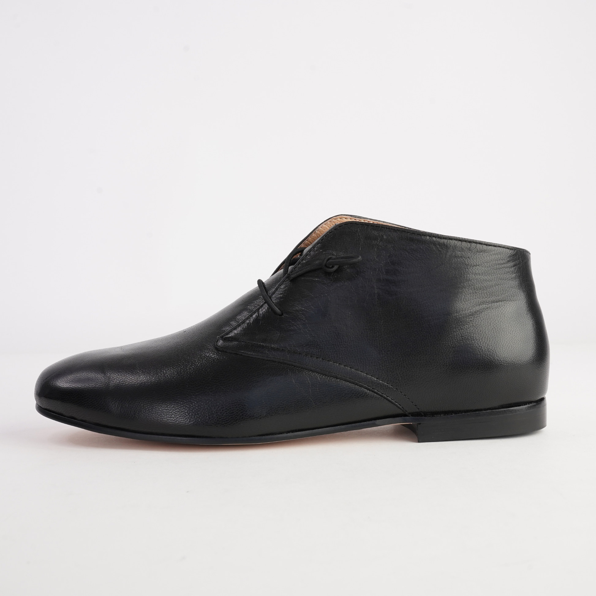 Ujala Black Polish Leather Flats - DJANGO AND JULIETTE | Shouz