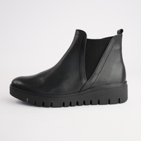 Gertie Black Leather Ankle Boots