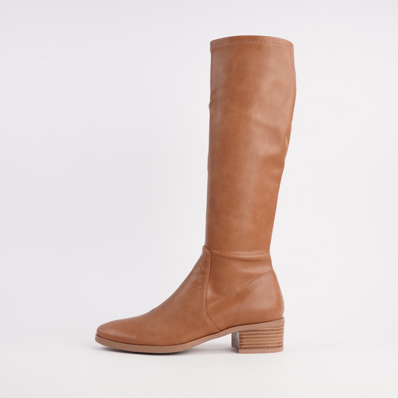 Timothie Tan Smooth Knee High Boots