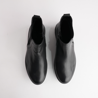 Gertie Black Leather Ankle Boots