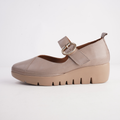 Solo Dark Stone Leather Flats