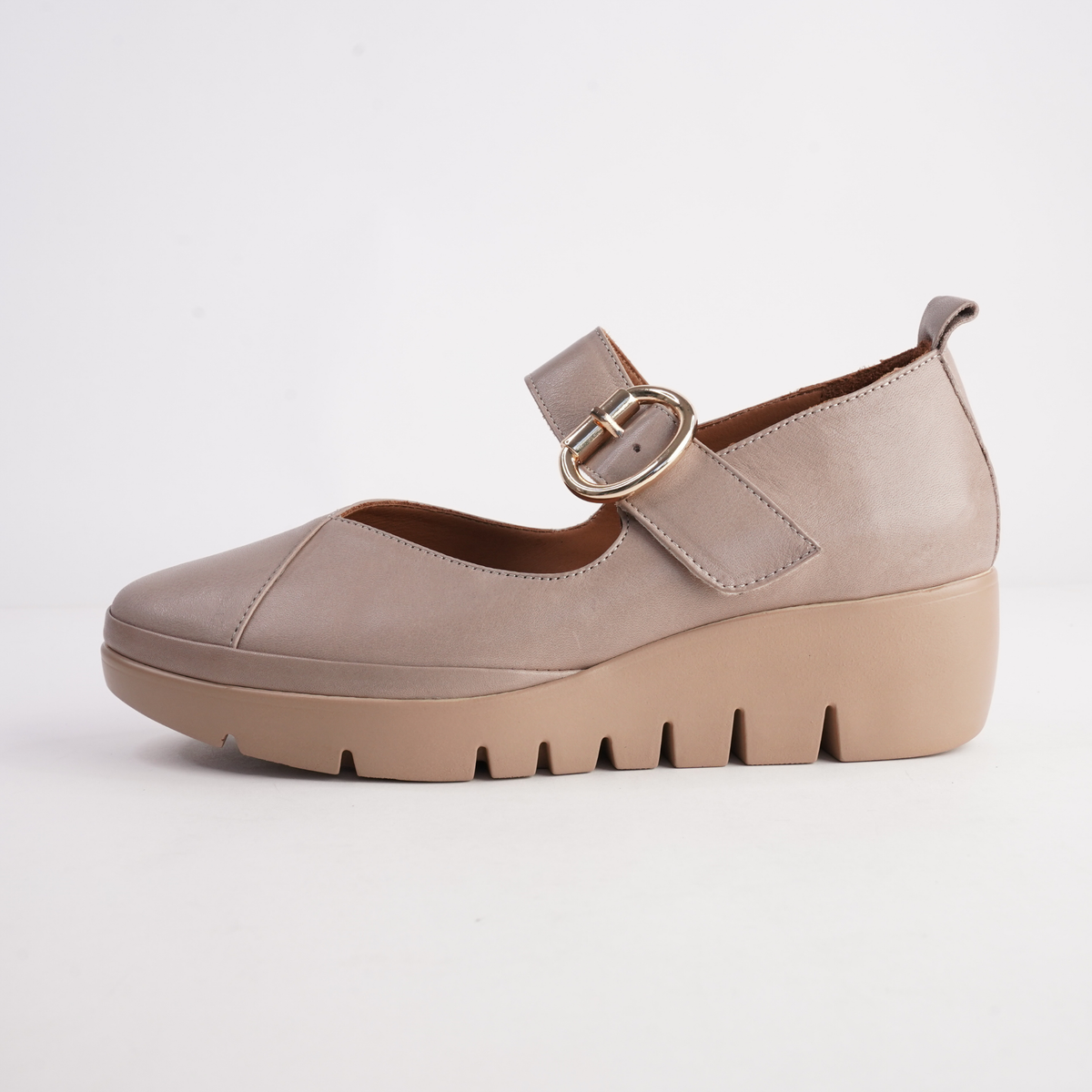 Solo Dark Stone Leather Flats - SALA | Shouz