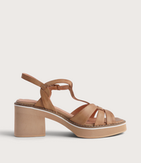 Jerseys Tan Leather Heels