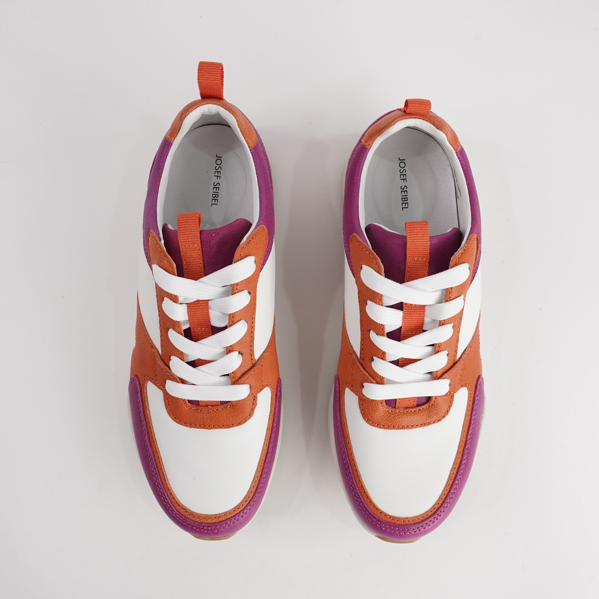 Elli 09 Magenta Multi Leather Sneakers - JOSEF SEIBEL | Shouz