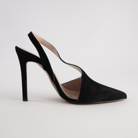 Serena Black Suede Heels