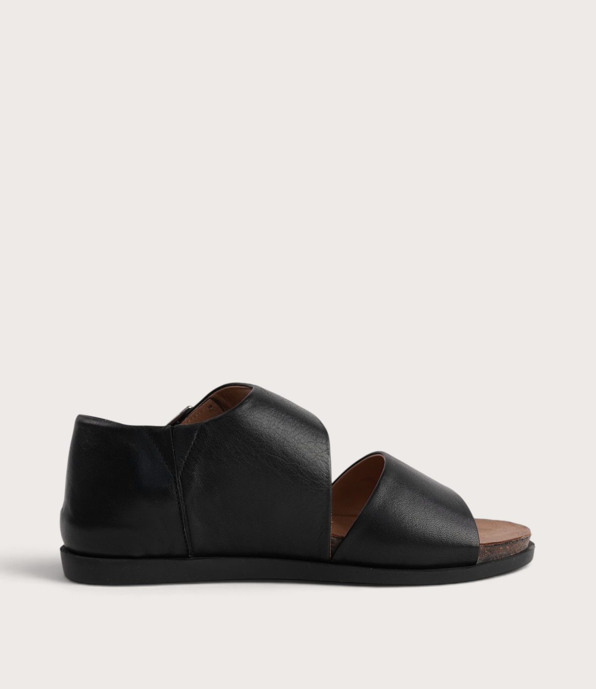Luna Black Leather Sandals