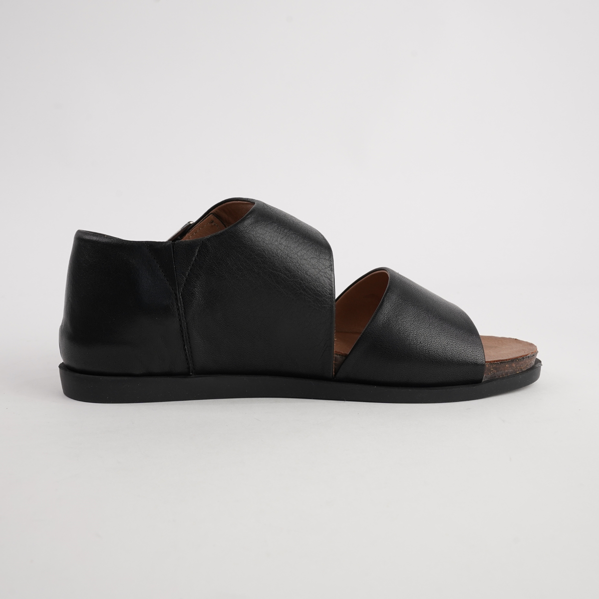 Luna Black Leather Sandals - SALA | Shouz