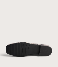 Paydes Black White Snake/ Black Leather Flats
