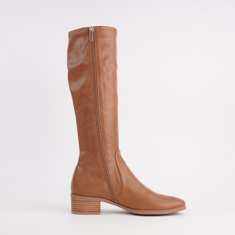 Timothie Tan Smooth Knee High Boots