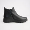 Gertie Black Leather Ankle Boots
