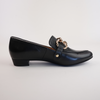 Esben Black/ Black Heel Leather Loafers