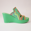 Eilam Lime Multi Leather Heels