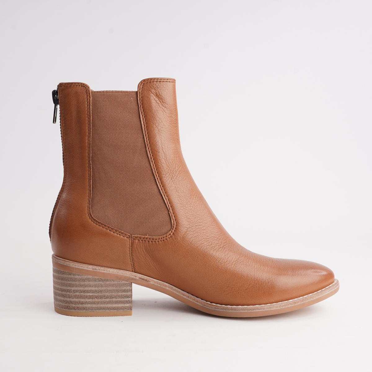 Panord Tan Leather Ankle Boots