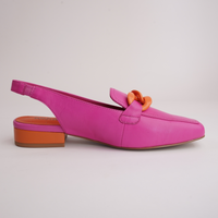 Randal Fuchsia/ Orange Leather Loafers