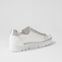 Elos White/silver Leather Sneakers - TOP END | Shouz