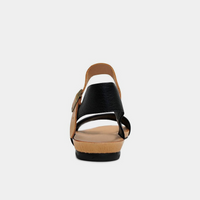 Jinnit Black/ Tan Leather Sandals