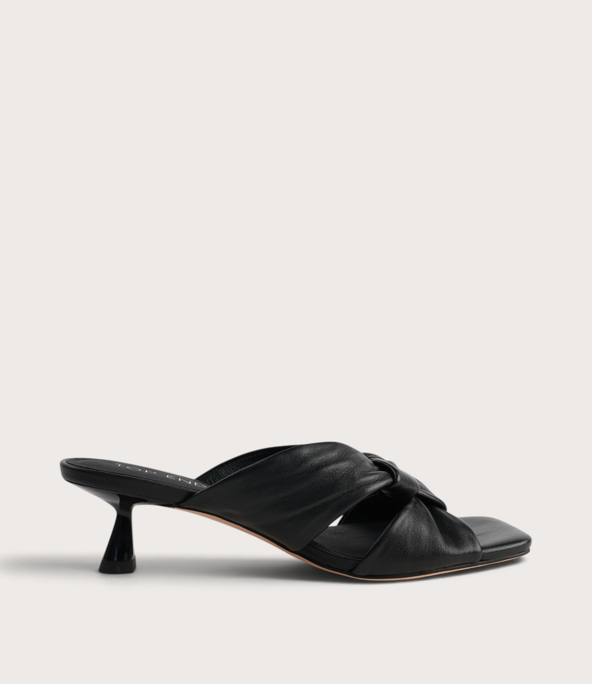 Kineta Black Leather Heels - TOP END | Shouz
