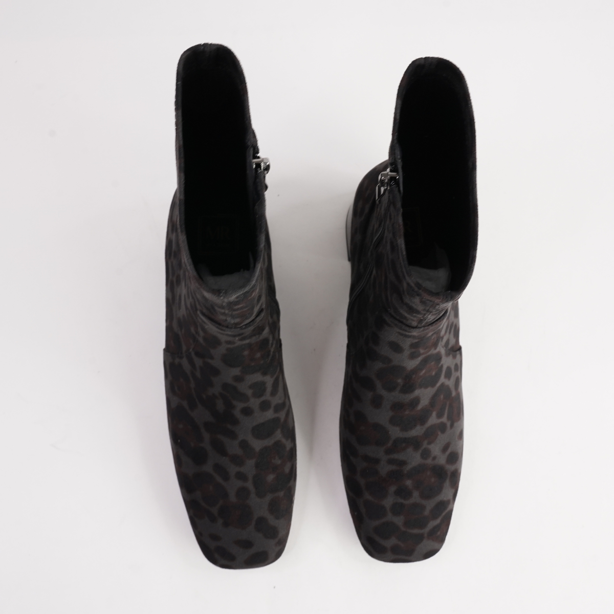 June Black Leopard Stretch Ankle Boots - MILA RAINE | Shouz